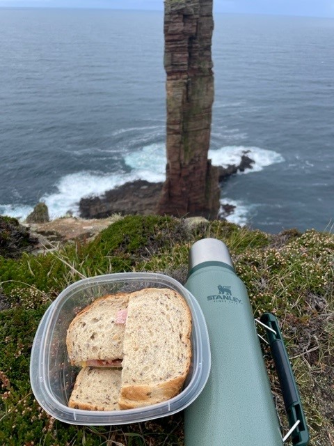 Old Man of Hoy and packed lunch