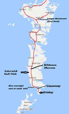 Uist Map - scottish tourer standing stone route