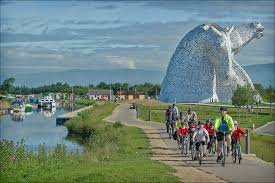 Cycle Route by the Kelpies and Scottish Tourer Motorhome Hire