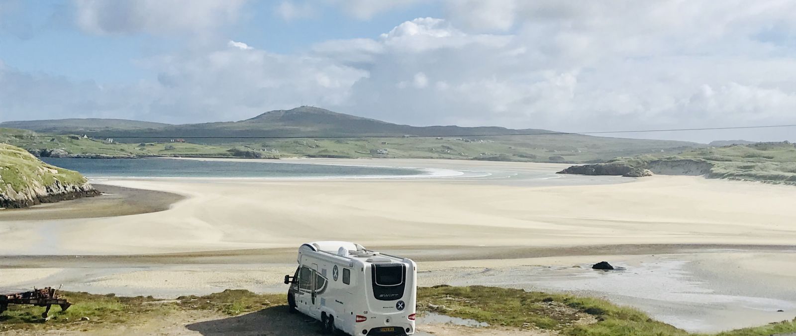 Parking in the Outer Hebridies with scottish Tourer